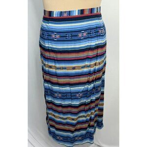 90's Capacity Petites Wrap Skirt PL Large Multicolor Striped Native Southwest